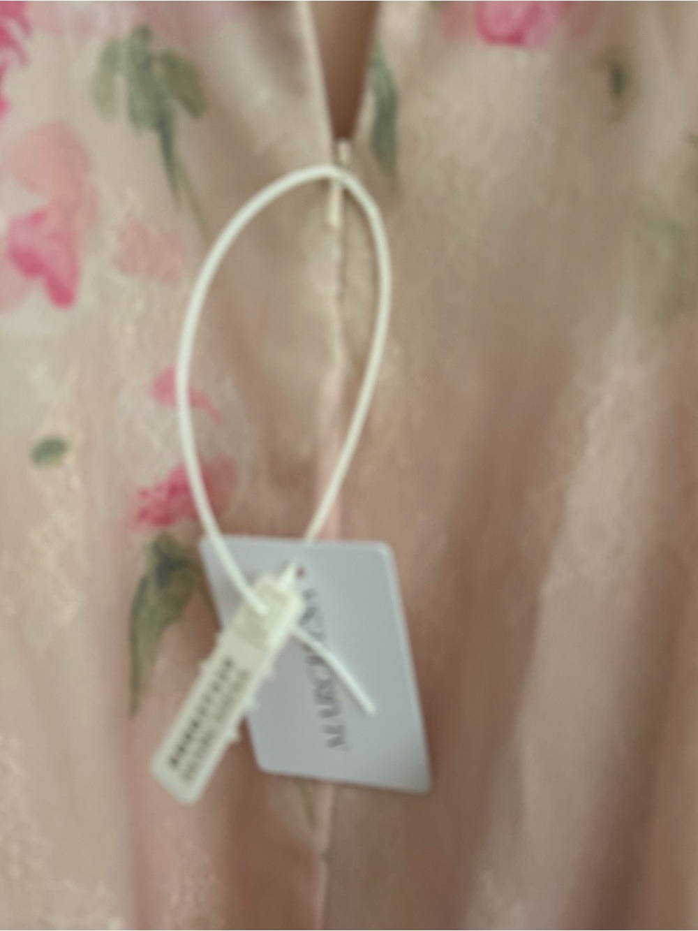 Marchesa Note Pink Floral Ruffled Midi Dress with Olive Waist Tie - Picture 8 of 8
